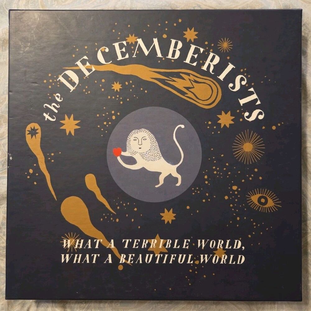 Box Set The Decemberists What A Terrible World 2 LPS Patch Autographed Vinyl - Picture 1 of 12